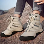 Зимняя Теплая мужская походная обувь XIANGGUAN, нескользящая спортивная обувь с хлопковой подкладкой, Мужская теплая походная обувь