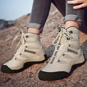 Зимняя Теплая мужская походная обувь XIANGGUAN, нескользящая спортивная обувь с хлопковой подкладкой, Мужская теплая походная обувь