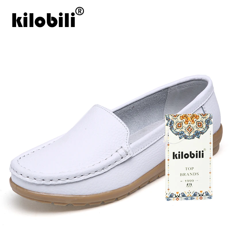 Kilobili/2019 г. весенние женские балетки из натуральной кожи на плоской подошве