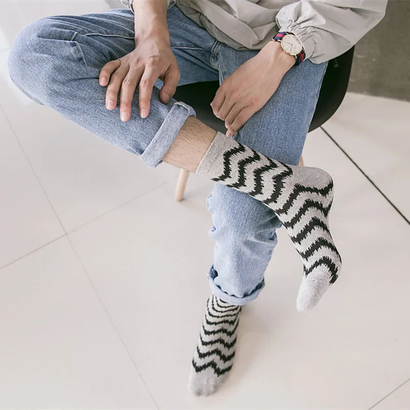 2018 новые носки мужские деловые Calcetines Chaussette Homme бренд Crew Happy Dress Harajuku дизайнер Meias