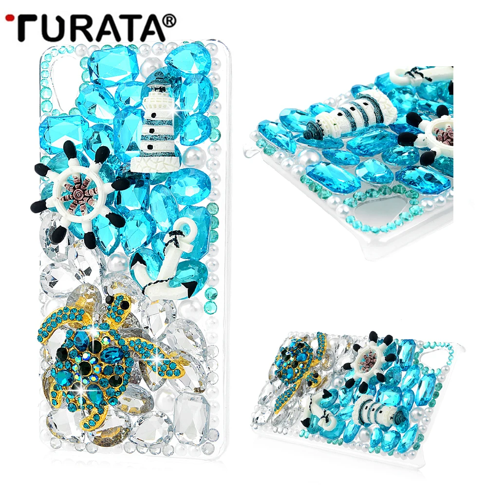 Чехол со стразами ручной работы 3D с сияющими блестками С кристалалми и жесткий