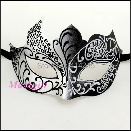 Бесплатная доставка черная серебряная пластиковая маска 7 &quotуникальная Оптовая