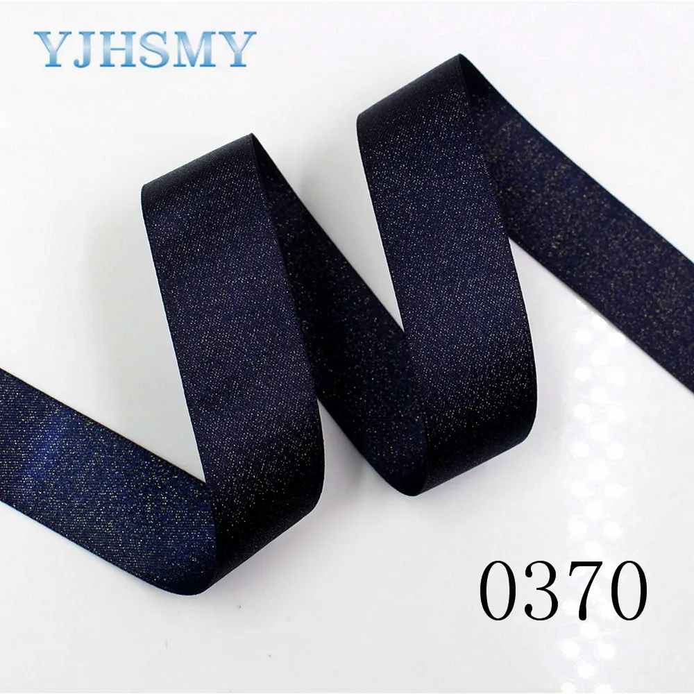 YJHSMY D 171229 0007 293 25 мм 10 ярдов Золотая проволока Двусторонняя одноцветная лента