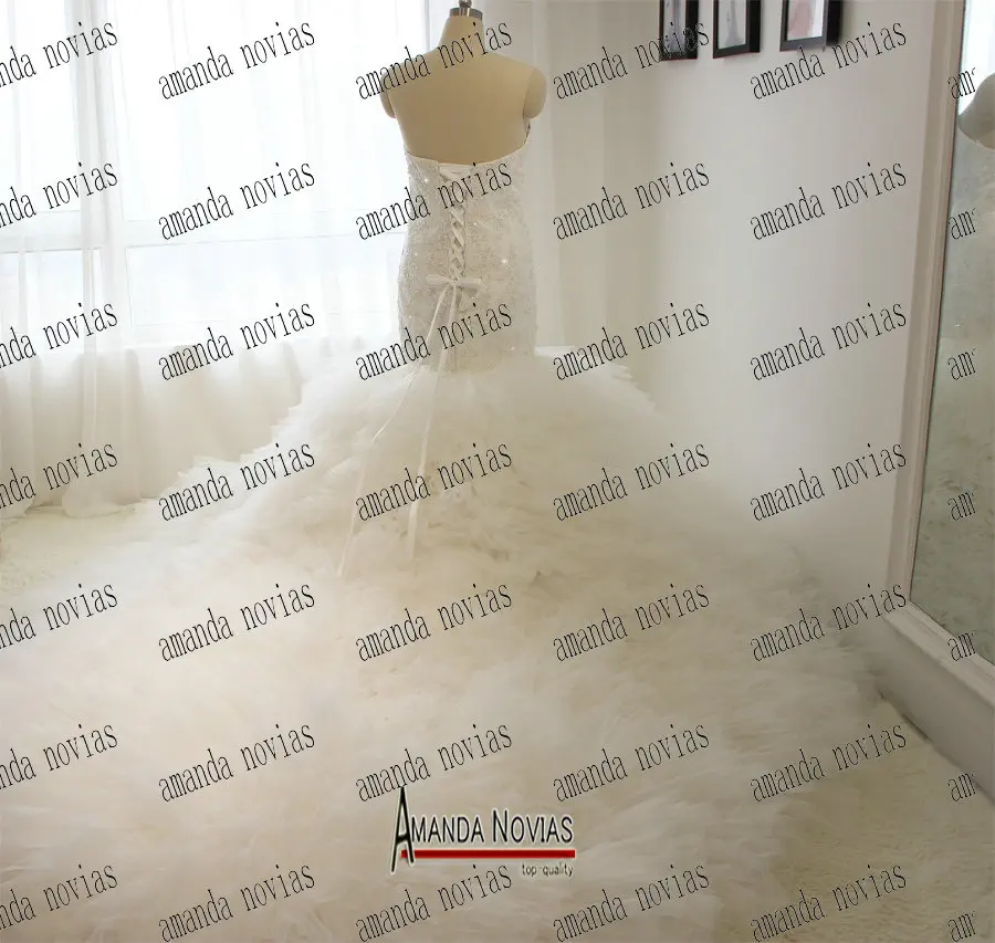 Роскошные свадебные платья с длинным шлейфом и оборками кружевное Новое