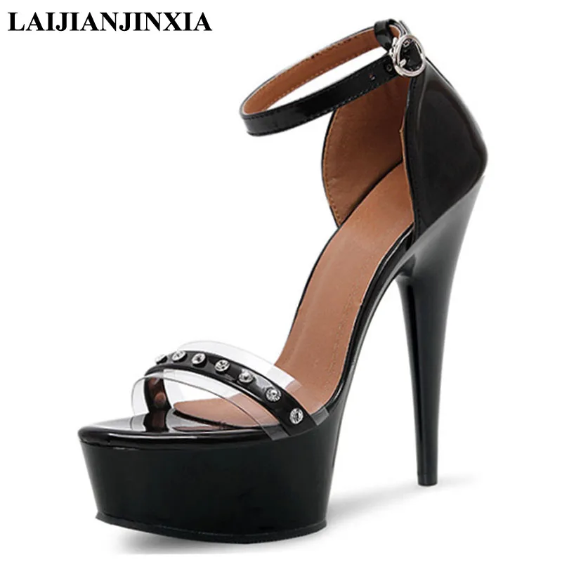LAIJIANJINXIA Women Spring Sexy 15cm Ultra High Heels Wedding Party Dress Pole Dance Sandals Dancing Shoes | Спорт и развлечения