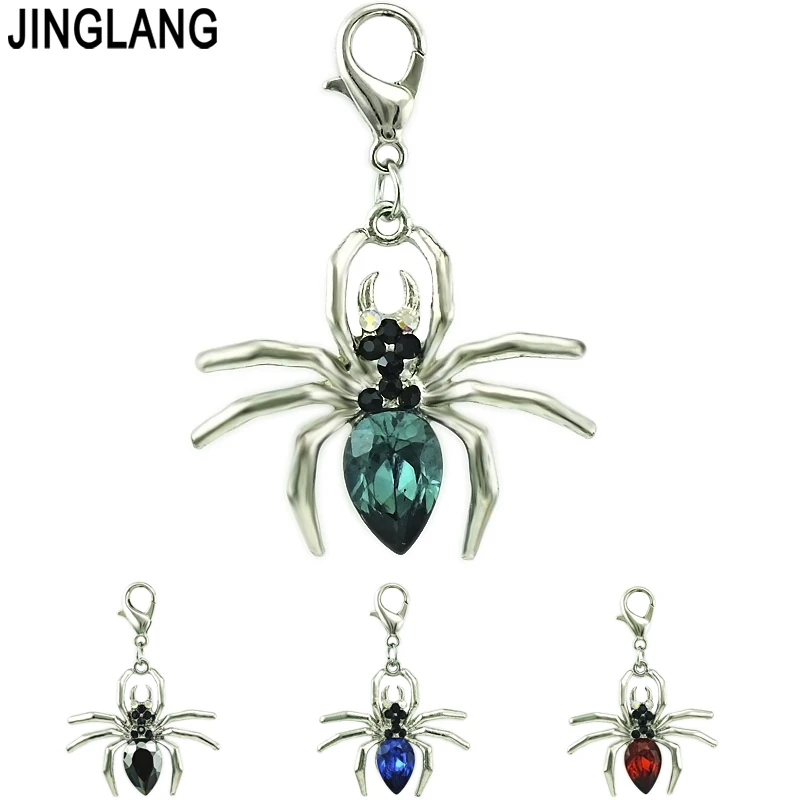 JINGLANG 12 шт./лот Подвески с застежкой в виде лобстера Пластиковые кристаллами и