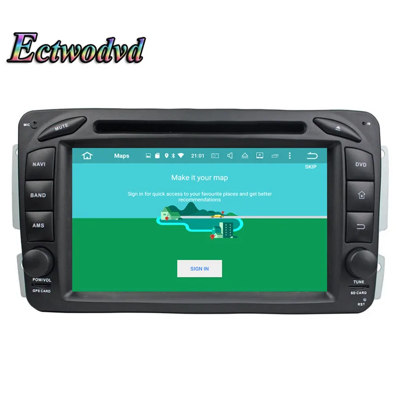 Ectwodvd Восьмиядерный Автомобильная dvd-навигационная система для Benz ML W163 CLK W209