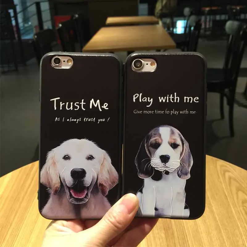 Мягкий чехол для iPhone X 6 S 7 8 Coque Прекрасный животных рисунком Телефон Защита