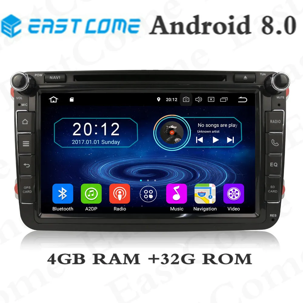 Автомагнитола с восьмиядерным процессором Android 8 0 ОЗУ 4 Гб DVD GPS радио для Volkswagen Passat