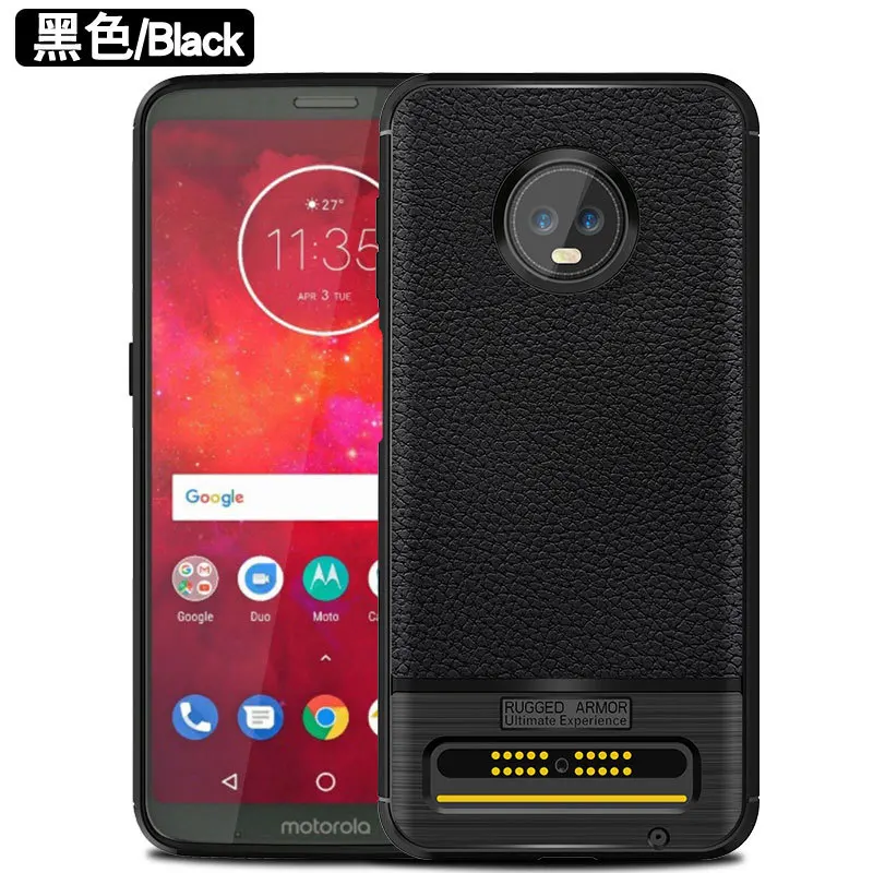 Для Motorola Moto Z3 Play роскошный полный мягкий силиконовый чехол из ТПУ противоударный чехол для Moto Z3 Play