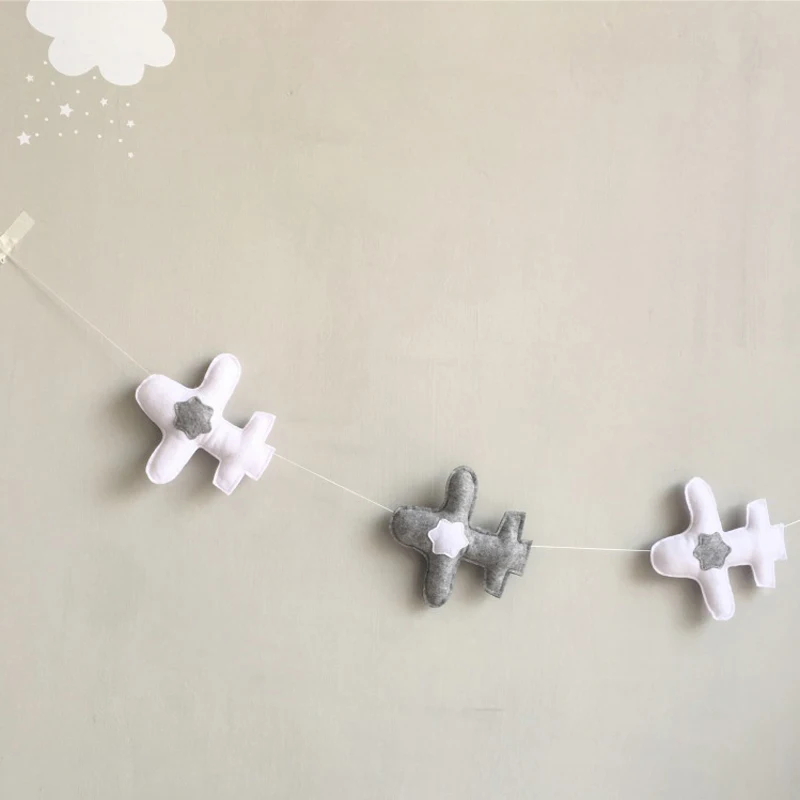 Фетровые подвесные украшения в виде самолета для маленьких детей мальчиков и