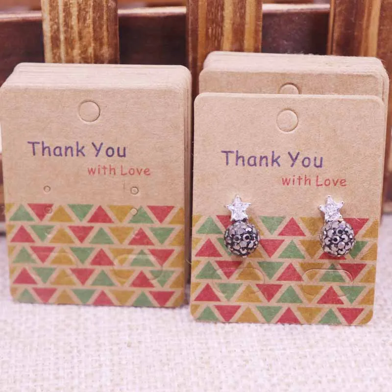 card same as pic 100 шт ювелирные изделия дисплей карты серьги 4x5 см серьги карты подвешенная бирка DIY Сережка-гвоздик Ювелирная карта-упаковка - Цвет: card same as pic