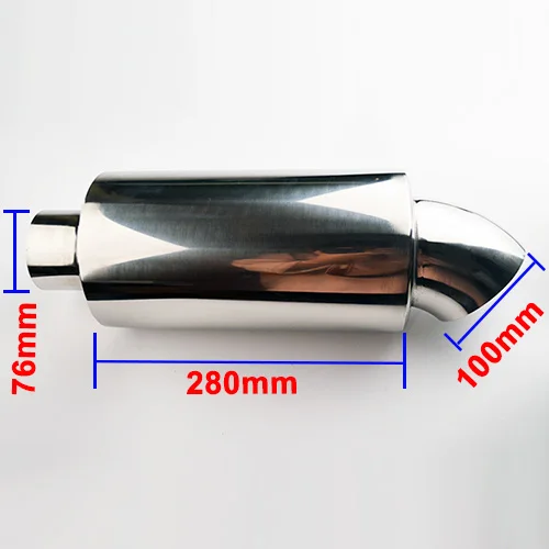76x100 SALBEITECH автомобильный глушитель, Размер 2,"* 3,5" 2,"* 4" 2,"* 4,5" "* 3,5" "* 4" "* 4,5" Авто выхлопная труба - Цвет: 76x100