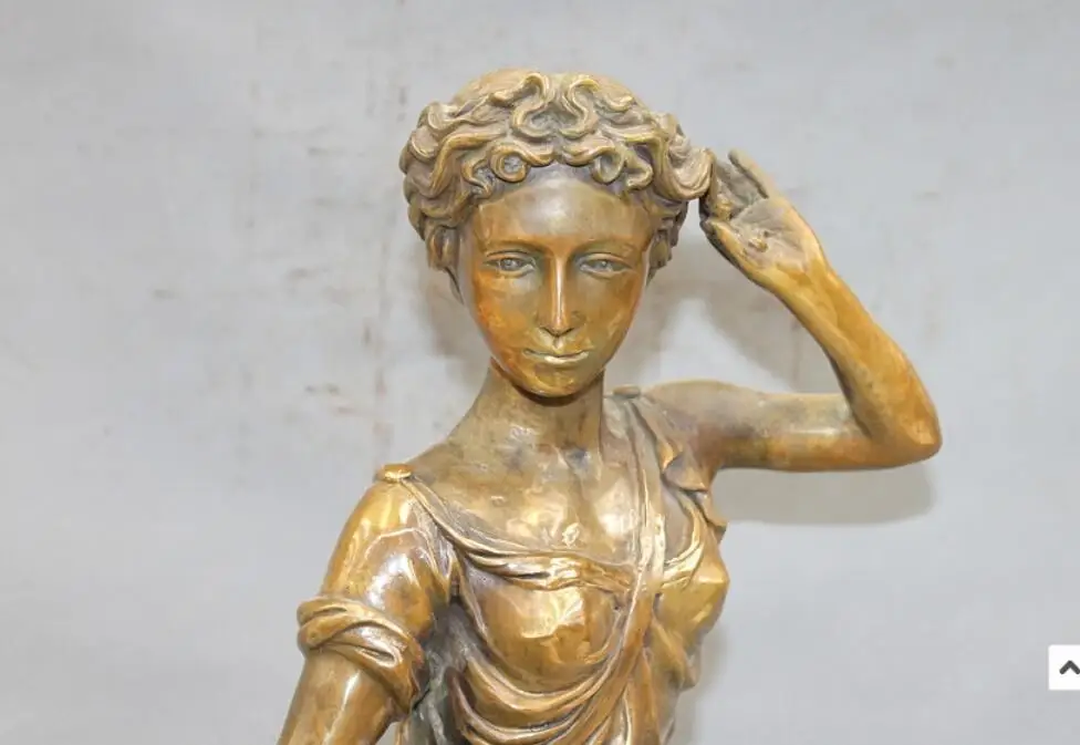 26 г. скульптура в западном стиле для девушек и собак из меди бронзы|copper decoration|sculpture