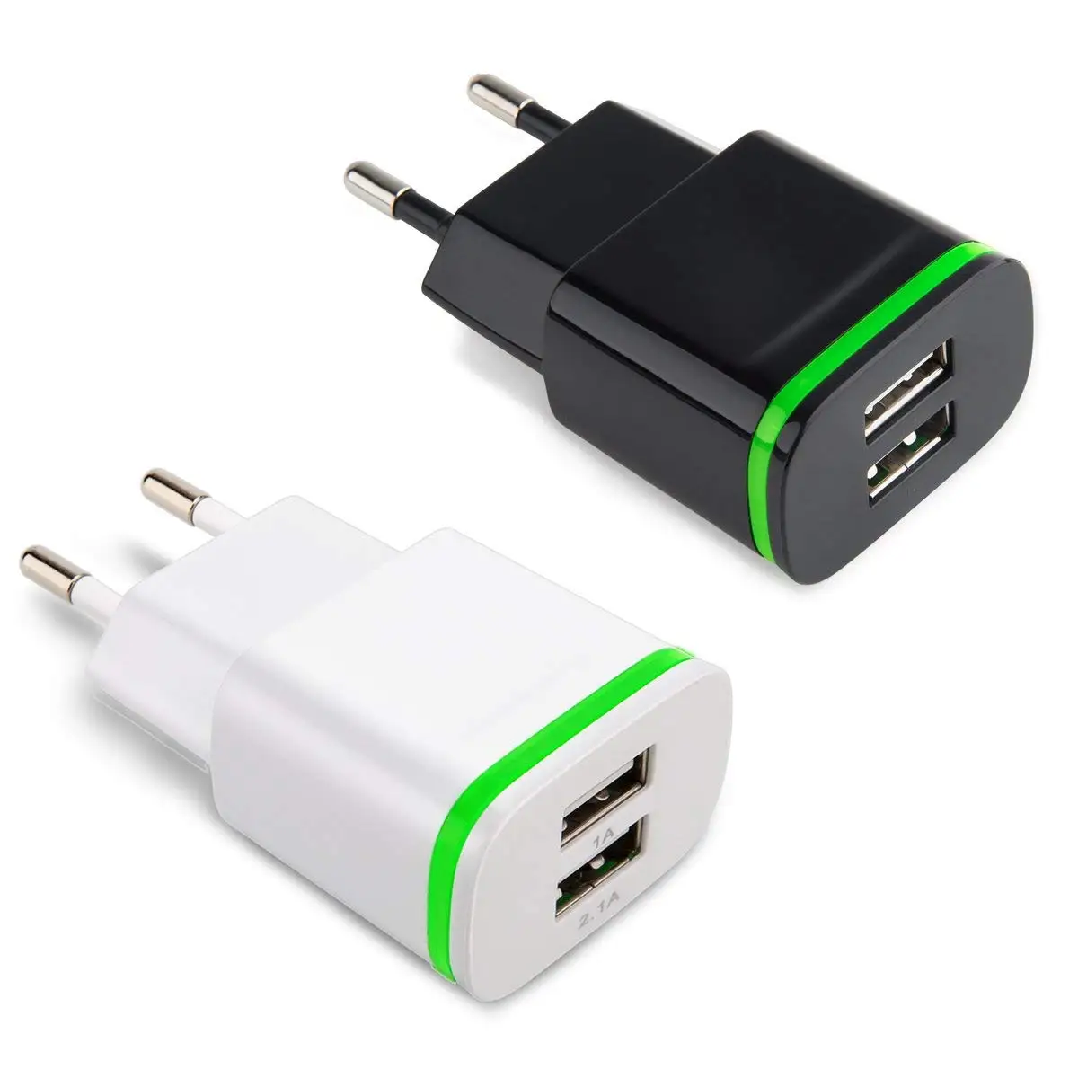 5 В 2A световой 2 Порты двойной ЕВРОПА ЕС USB Travel Подключите зарядное Зарядное