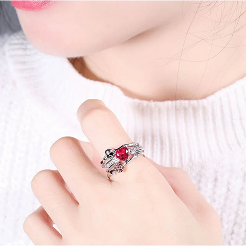 Женское кольцо DEELAN обручальное серебряного цвета с искусственным фианитом и