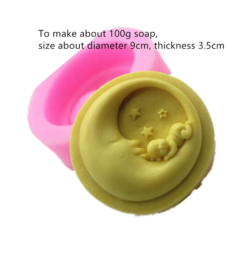 Форма для лица в виде мультяшной Луны Красивое Ремесло изготовление мыла круглое