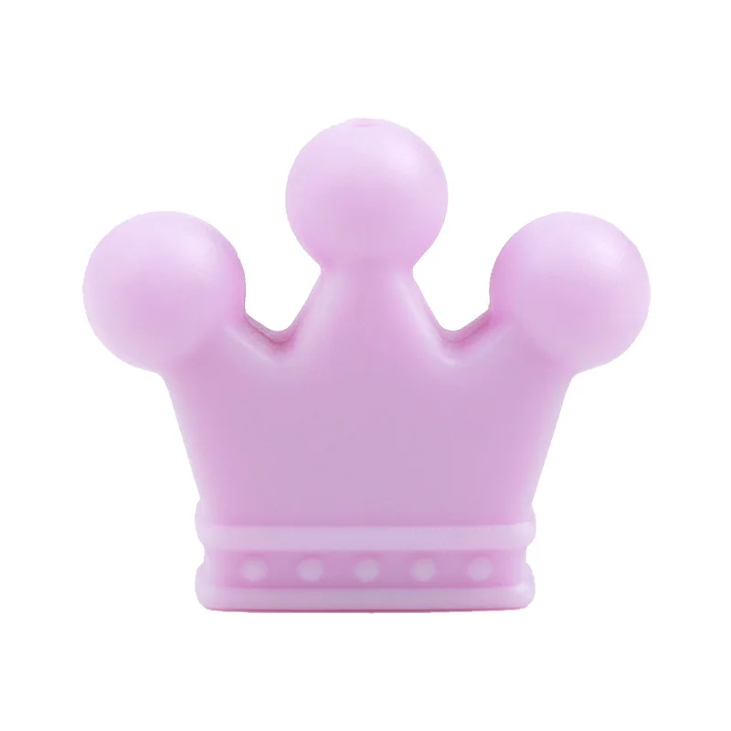 BDT019 NO.11 BOBO.BOX 5Pcs Crown Silicone Beads Baby Teething Colorful Baby Nursing Teethers Food Grade Teether Beads Baby DIY Pacifier Chain - Цвет: BDT019 NO.11