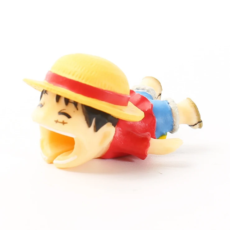 Luffy 1 шт. кабель укуса линия передачи данных защита от поломок цельный Dragon Ball кабель укуса протектор для Iphone кабель забавная игрушка для ребенка - Цвет: Luffy