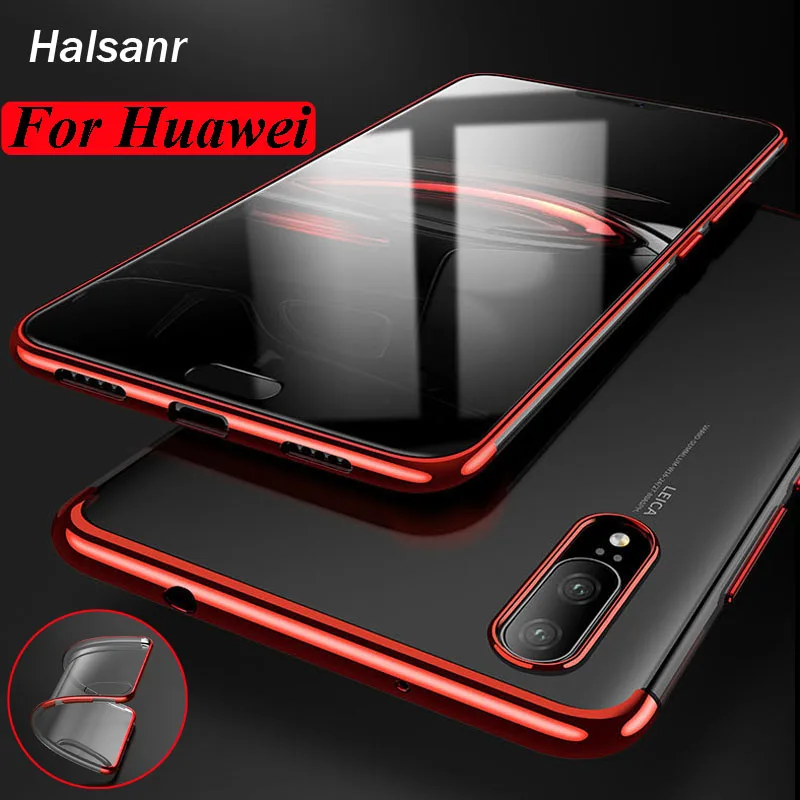 For Huawei P20 Lite Case Transparent Plating TPU Soft Cover for P10 P9 P30 Plus Mate 9 10 Pro 20X RS |