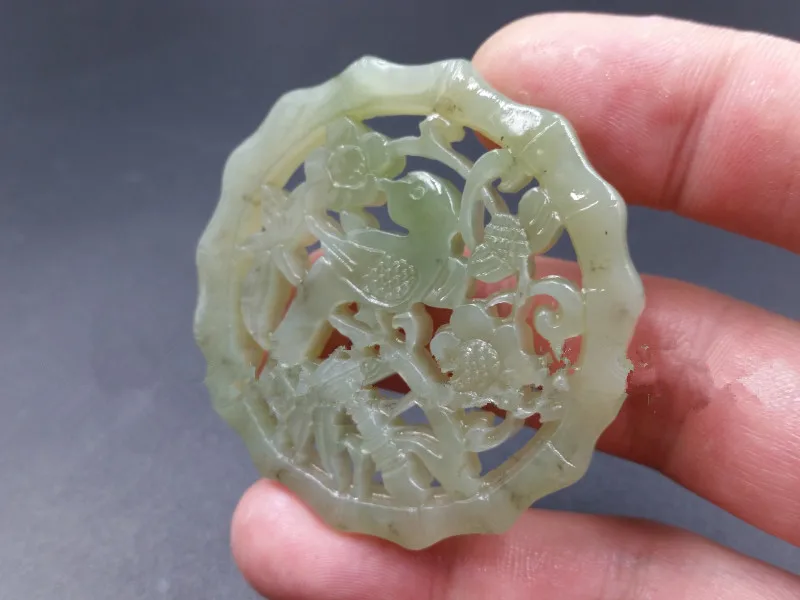 TJP натуральный Хотан jade Jasper Xishangmeishao выдалбливают бренд Китай QINGYU Ожерелье