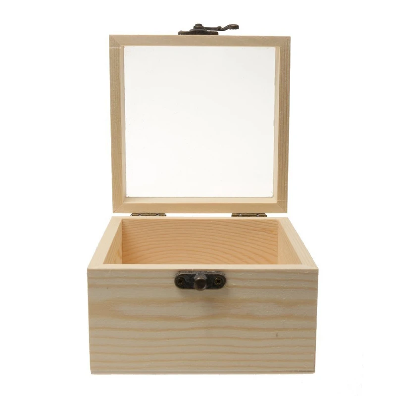 Натуральный сухой цветок подарочная коробка DIY деревянная прямоугольная в