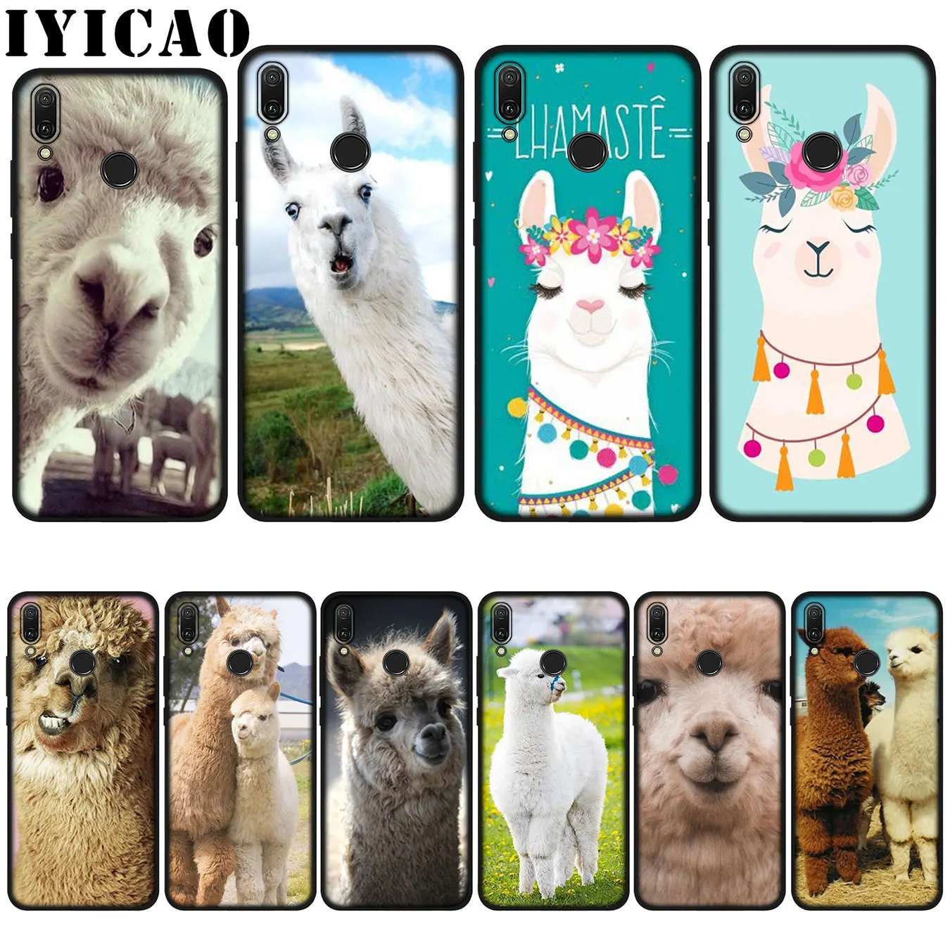Мягкий чехол IYICAO Lama Llama Alpacas Animal для Huawei P20 Pro P10 P8 P9 P30 Lite Mini 2017 P Smart 2019|Бамперы| |