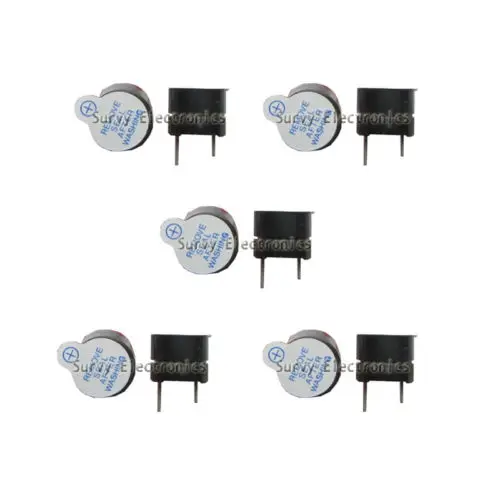 

5 pcs Active Buzzer Magnetic Long Continous Beep Tone Alarm Ringer 12mm 5V New