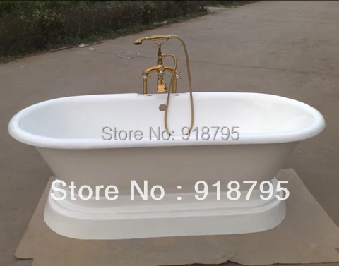 

Free shipping luxury bathtub use for indoor cast iron pedestal bathtub