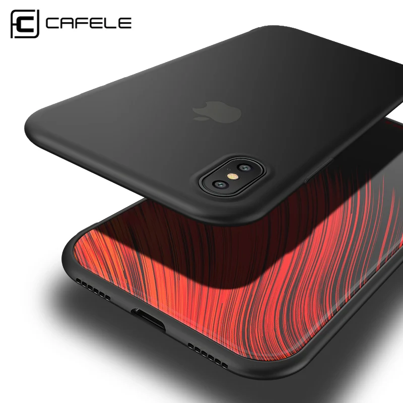 Матовый Мягкий ТПУ чехол Cafele для iPhone X/ Xs/ XR/ Xs MAX ультратонкий удобный мягкий X с