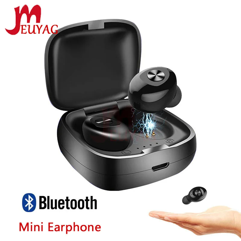 MEUYAG беспроводные Bluetooth наушники TWS Bluetooth 5,0 гарнитура стерео HIFI Звук спортивные наушники с микрофоном для телефона XR