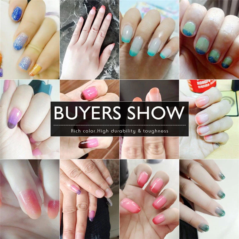 Huration 8ml Chameleon UV Gel Lacquer Temperature Change 29 Color Thermo Varnish Semi Permanent Soak Lucky Nail Polish | Красота и