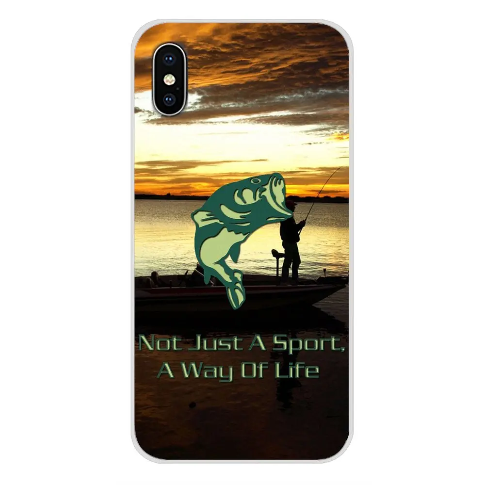 For Xiaomi Redmi Note 6A MI8 Pro S2 A2 Lite Se MIx 1 Max 2 3 Oneplus 6T Silicone Phone Skin Cover Hunting Fishing art fish | Мобильные