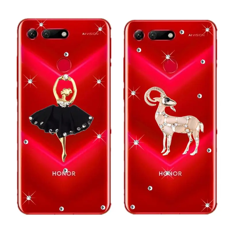 Роскошный блестящий чехол для Huawei Honor View 20 V20 20s 10i 10 9 8 Lite Pro 7X 7S 7C 7A телефона|Бамперы|