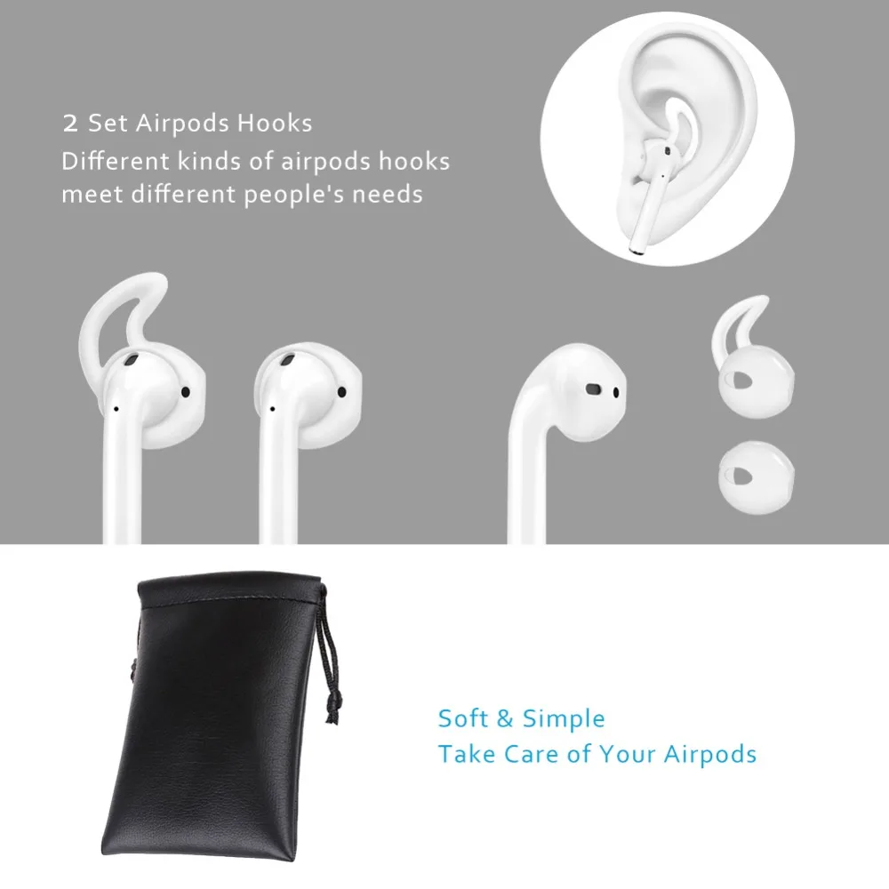 GIM натуральная кожа AirPods чехол Защитный 7 в 1 аксессуары набор с зажимом