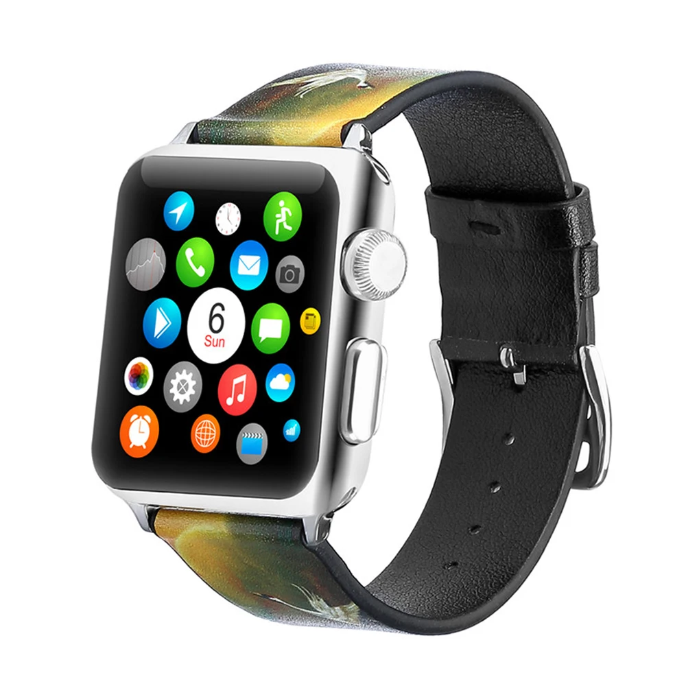 Кожаный ремешок для apple watch 42mm 38 мм 44 40 наручных часов iwatch серии 4/3/2/1 Замена