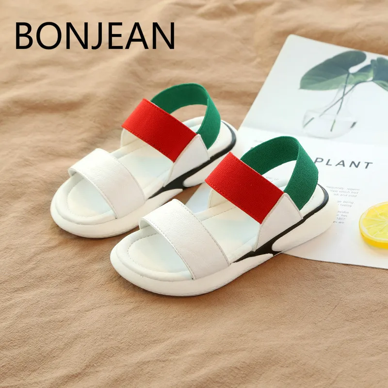 2019 новый летний Досуг Мальчики Пляжная обувь девушка нескользящая Мягкая