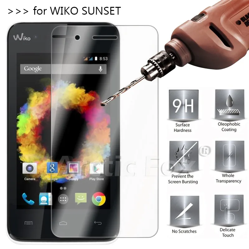 5 шт./лот закаленное Стекло для WIKO закат Экран протектор Защитная пленка