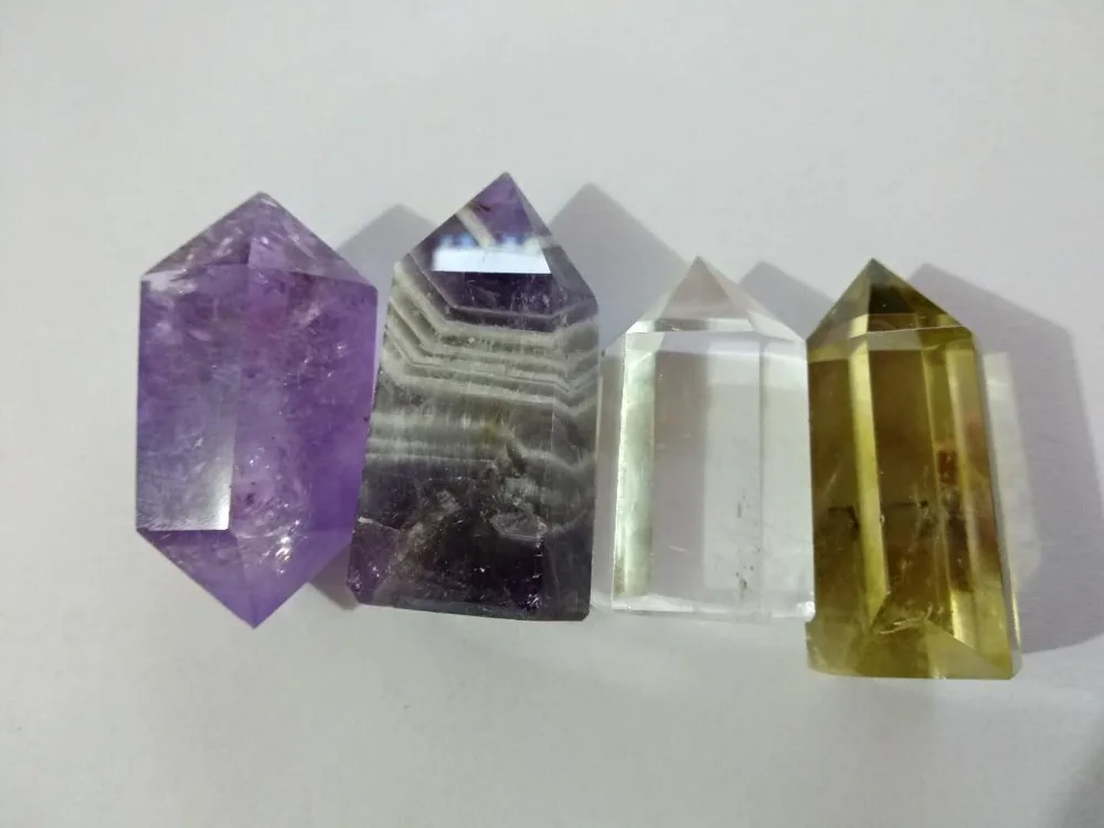 Топ! Цитрин + Аметист мечты прозрачный двойной точечный Кварцевый кристалл