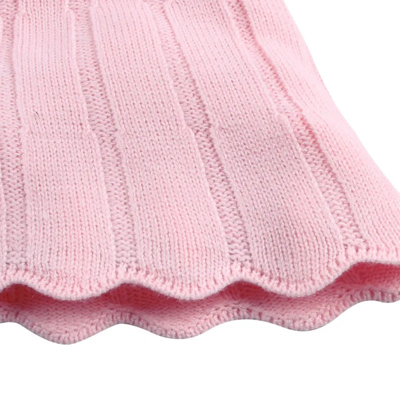 

Baby Girls Clothes Autumn Spring Dresses Solid Pleated Knit Dress Princess Dress for Baby Girls Clothes