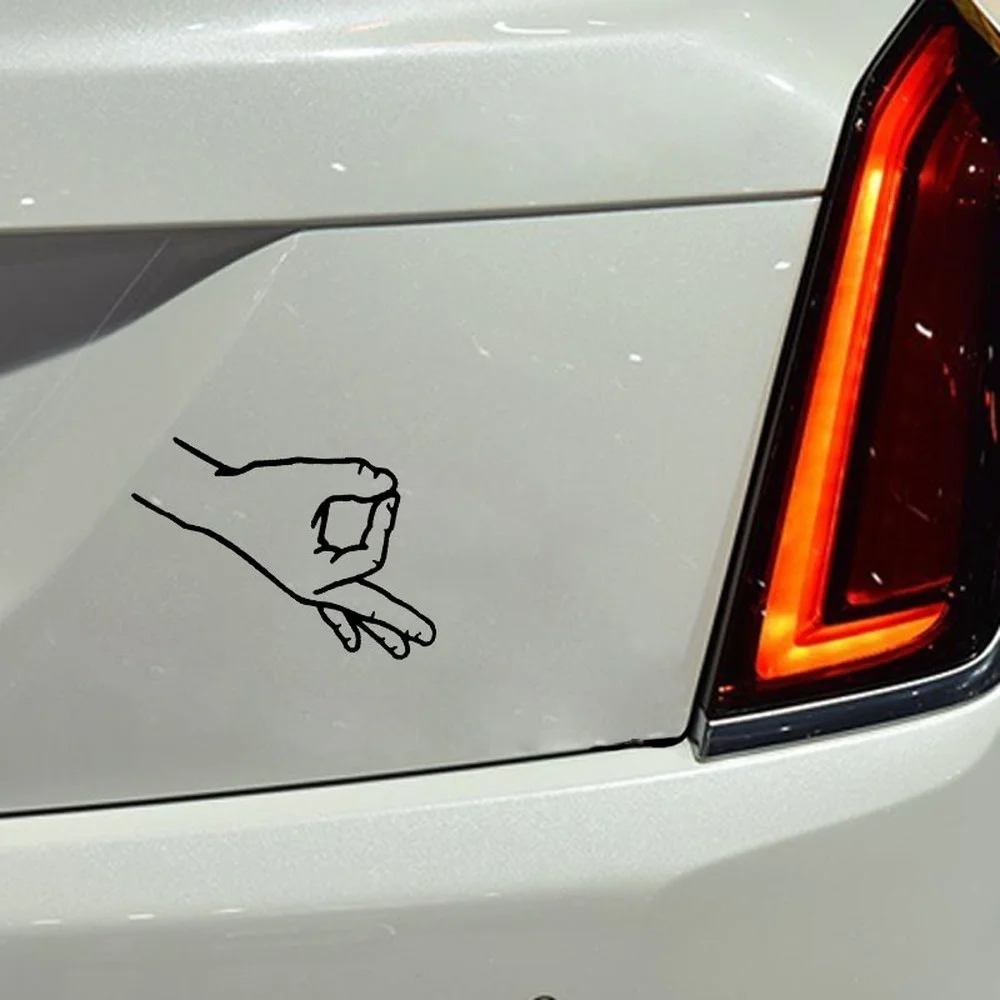 

Funny OK Finger Car Decoration Sticker Reflective Sticker Window and Bumper Creative Stickers