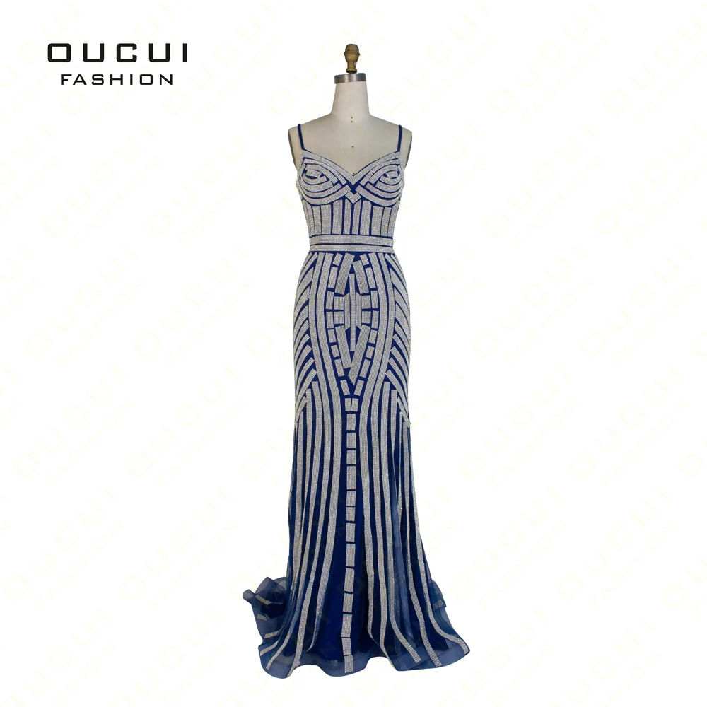 Sexy Full Crystal Mermaid Party Prom Dresses 2019 Chic Formal Occasion Evening Gown vestidos de fiesta largos elegantes de gala