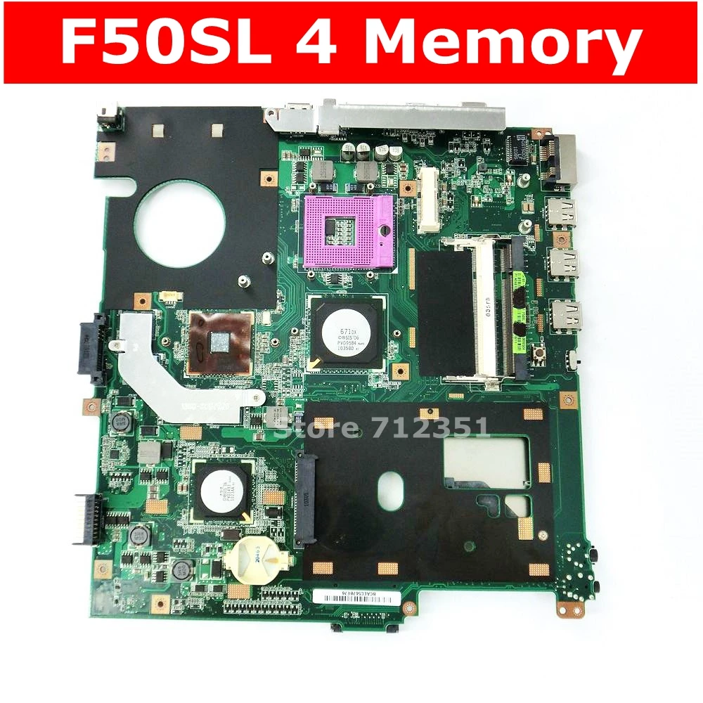 F50SL материнская плата REV: 2 1 Для ASUS X61S F50S для ноутбука Материнская Тест 100%