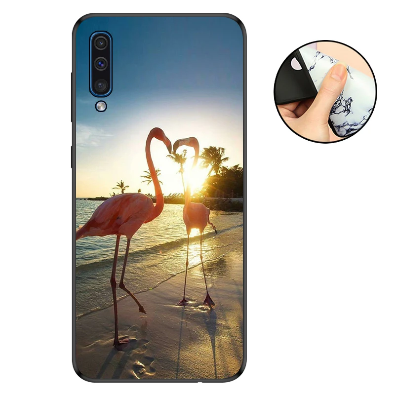 Чехол для Samsung A50 черный чехол накладка Galaxy 2019 мягкий силиконовый A 50 A505 A505F защита под мрамор|Бамперы| |