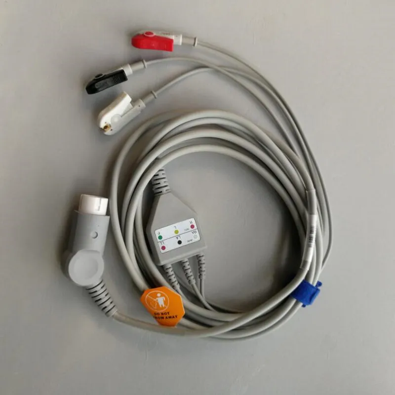 Совместим с Philips/HP 12Pin MP20/30/VM6 терпеливый монитор ECG кабель один кусок 3 провода