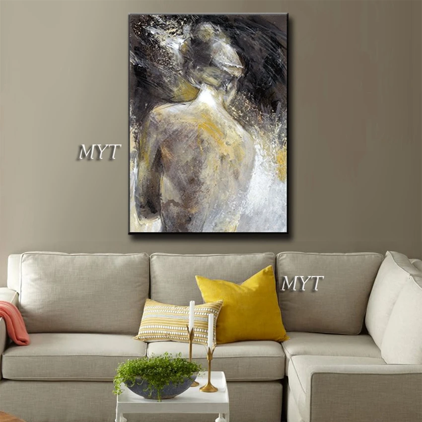 Поп сексуальная обнаженная девушка абстрактная картина маслом цветная фигурка