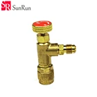 Зарядный адаптер для холодильника HS-1221 R410 R410A, переходник со штекером 14 дюйма SAE на штекер 56 дюйма SAE, зарядный клапан для кондиционера