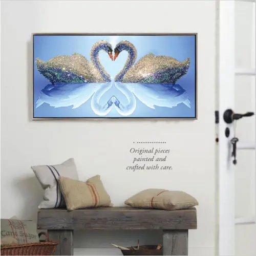 5D Schwan Stickereien Mosaik Diamant Malen Kreuzstich Satz Wohndeko Handwerk T | Дом и сад