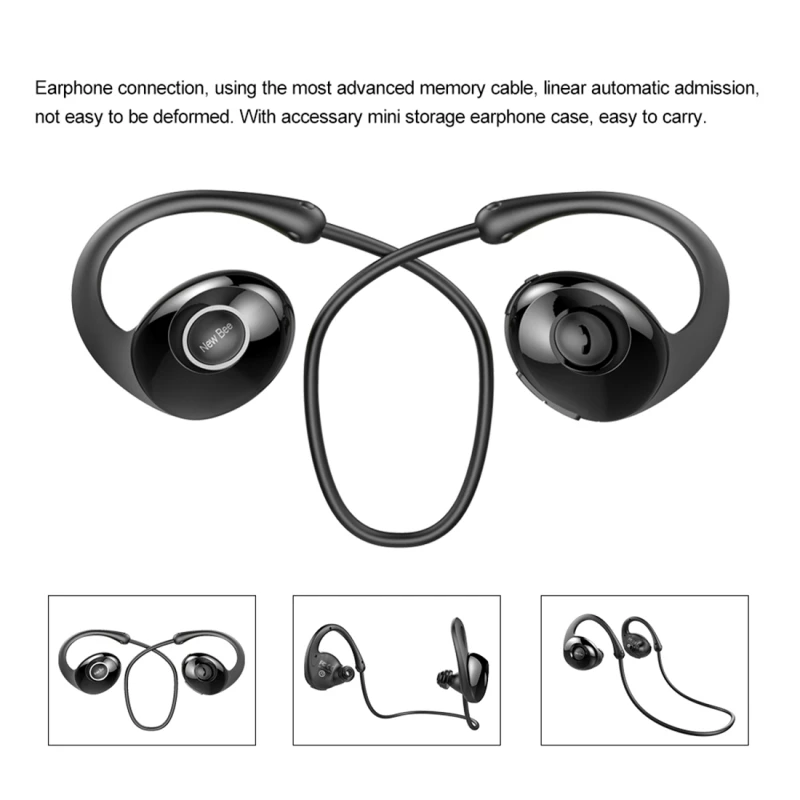 NB-7 Sweatproof Wireless BT 4.1 Snail Bionic In-ear Stereo Headphone Sports Headset with Microphone for iPhone Android | Электроника