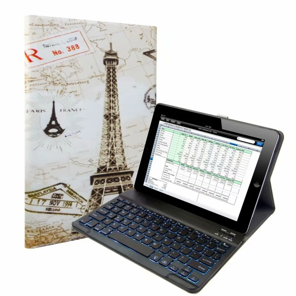 Чехол-клавиатура для Apple iPad 9,7 Air 1 2 Pro 9,7 планшетная клавиатура Bluetooth чехол с разделяемой подсветкой